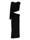 Axel 113 Draped Cutout Maxi Dress In Black