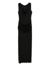 Axel 113 Jessica Cowl-neck Maxi Dress In Black