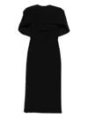 Axel 113 Margot Cape Midi Dress In Black