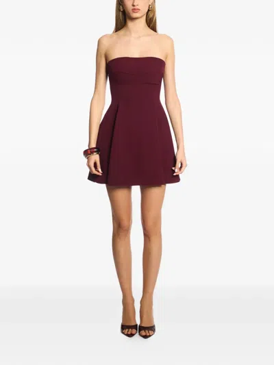 Axel 113 Nova Strapless Lace Mini Dress In Red