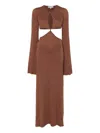 Axel 113 Sunset Cut-out Maxi Dress In Brown