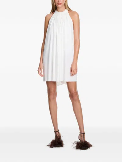 Axel 113 Thea Knotted-back Halterneck Shift Mini Dress In Multi