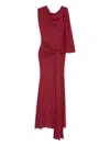 Axel 113 Tiana Maxi Dress In Burgundy