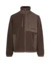 Axel Arigato Alpine Fleece Jacket With Contrast Panels In Brown