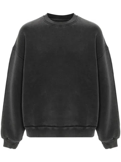 Axel Arigato Typo-embroidered Jersey Sweatshirt In Black