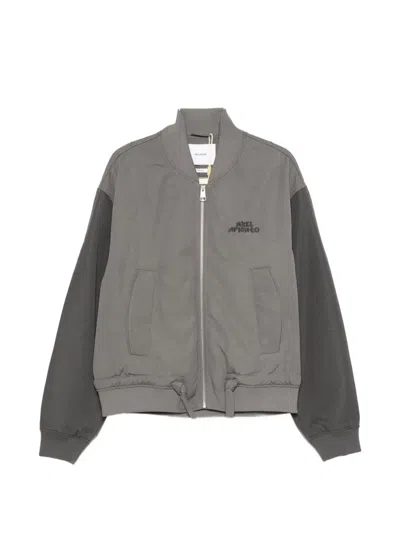 Axel Arigato Archer Logo Bomber Jacket In Gray