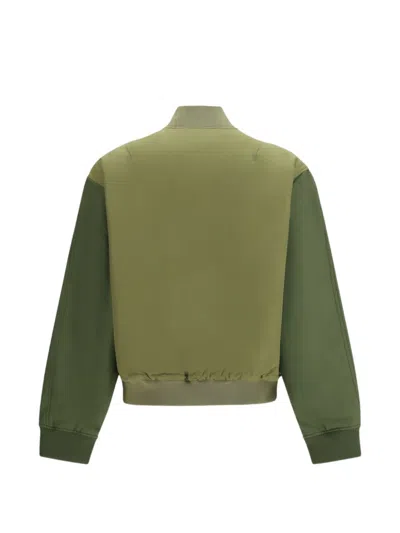 Axel Arigato Archer Ribbed Logo Bomber Jacket In Green