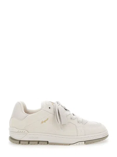 Axel Arigato Area Haze Beige Low Top Sneakers With Laminated Leather In Suede Blend Man