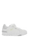 Axel Arigato 'area Haze' Grey And White Low Top Sneakers With Laminated Leather In Leather Blend Woman In White