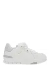 Axel Arigato 'area Haze' Grey And White Low Top Sneakers With Laminated Leather In Leather Blend Woman In White