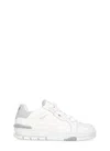 Axel Arigato 'area Haze' Grey And White Low Top Sneakers With Laminated Leather In White