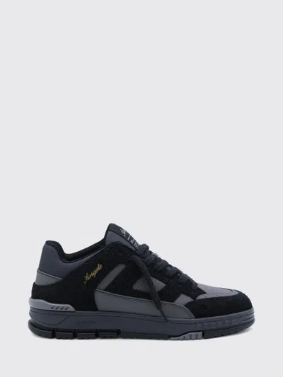 Axel Arigato Area Lo Bicolour Leather And Suede Sneakers With Laminated Logo In Black