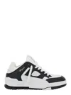 Axel Arigato 'area Lo' Black And White Low Top Sneakers With Laminated Leather In Leather Blend Woman In Multicolor