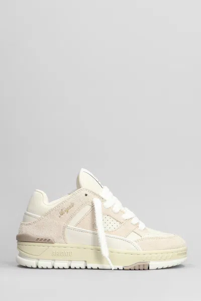 Axel Arigato Area Lo Fluffy Sneakers In Beige Suede In Beige Beige
