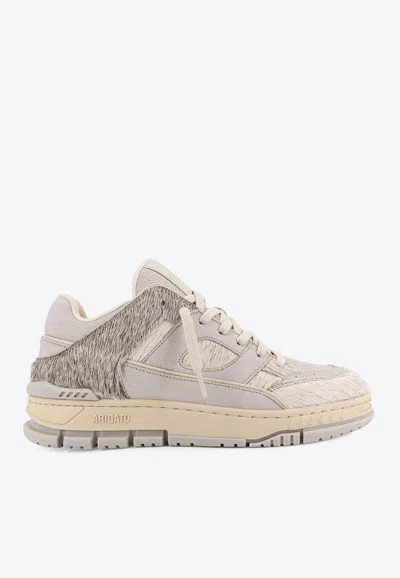AXEL ARIGATO AREA LO PONY SKIN AND SUEDE SNEAKERS