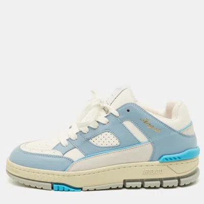 Pre-owned Axel Arigato Area Lo Size 40 Tricolor Fabric And Leather Lace Up Sneakers In White