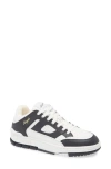 Axel Arigato 'area Lo' Black And White Low Top Sneakers With Laminated Leather
