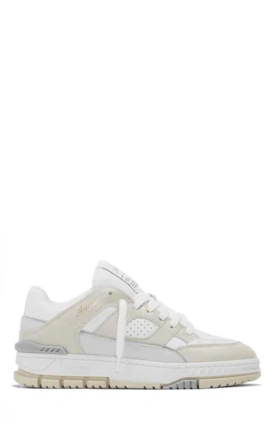 Axel Arigato Area Lo Beige Low Top Sneakers With Logo Patch On The Tongue And Chunky Sole In Leather Man In Neutral