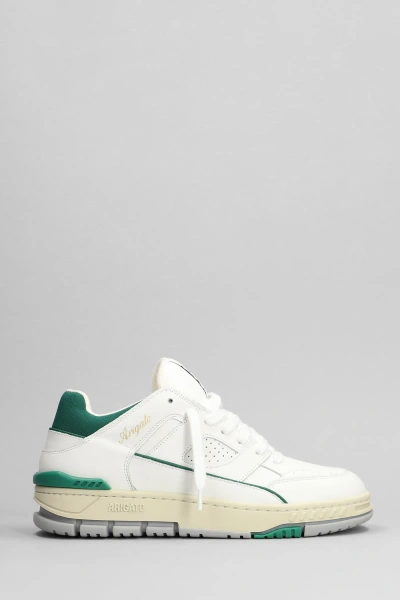 Axel Arigato Area Lo Sneaker Sneakers In White Leather In Green