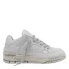 Axel Arigato Area Lo Perforated Leather Sneakers In Gray