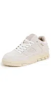 Axel Arigato Area Lo Fluffy Sneakers In Beige Suede In Taupe/lt Pink