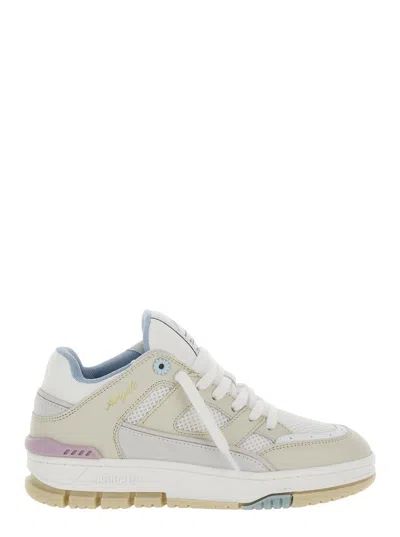 Axel Arigato 'area Lo' White And Multicolor Trainers With Logo Detail In Leather Blend Woman