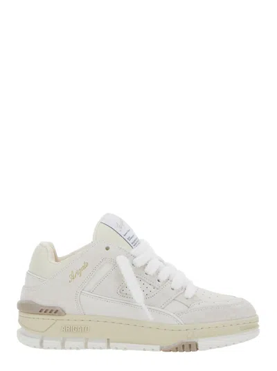 Axel Arigato Area Lo White Low Top Sneakers With Logo Patch On The Tongue And Chunky Sole In Leather Blend Woman In Neutral