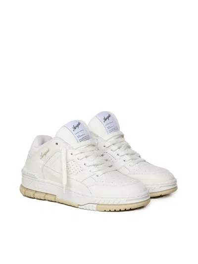 Axel Arigato 'area Lo' White Sneakers With Embossed Logo In Leather Blend Woman