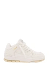 AXEL ARIGATO AREA LO' WHITE SNEAKERS WITH EMBOSSED LOGO IN LEATHER BLEND