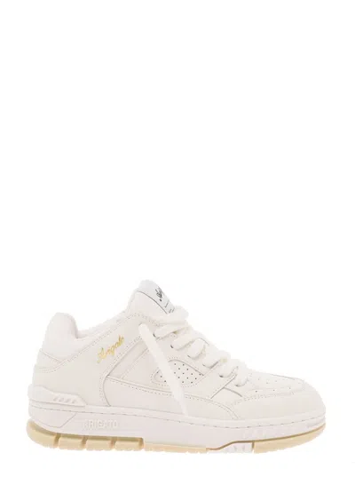 Axel Arigato 'area Lo' White Sneakers With Embossed Logo In Leather Blend Woman