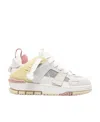 Axel Arigato Area Patchwork Sneakers In Beige Suede And Fabric In White