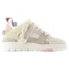 Axel Arigato Area Patchwork Sneakers In Beige Suede And Fabric In Beige