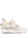 Axel Arigato Area Patchwork Sneakers In Beige Suede And Fabric In 中性色