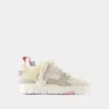 Axel Arigato Area Patchwork Sneakers In Beige Suede And Fabric