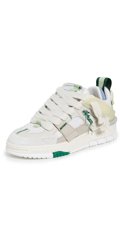 Axel Arigato Area Patchwork Sneakers Dk Beige/lt Green
