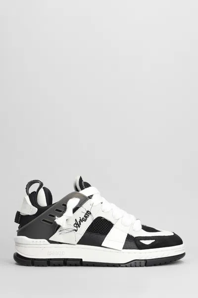 Axel Arigato Area Patchwork Trainers In Black Leather And Fabric