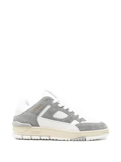 Axel Arigato Low Top Sneakers Perforated Detailing Textured Panels Rubber Sole In Silver
