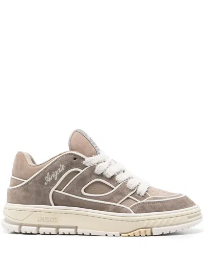 Axel Arigato Low-top Nubuck Sneakers With Embroidered Logo In Multi