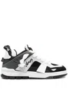 Axel Arigato Area Patchwork Sneakers In Black Leather And Fabric In Black