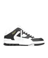 Axel Arigato 'area Lo' Black And White Low Top Sneakers With Laminated Leather In Leather Blend Woman In White