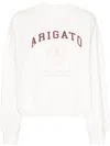 Axel Arigato White Crewneck Sweatshirt With Arigato University Print In Cotton Woman In Neutrals