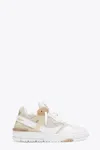 AXEL ARIGATO ASTRO SNEAKER WHITE AND BEIGE LEATHER 90S STYLE LOW SNEAKER - ASTRO SNEAKER