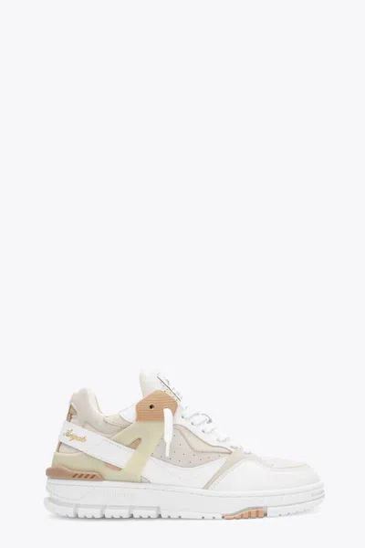 Axel Arigato Astro Sneaker White And Beige Leather 90s Style Low Sneaker - Astro Sneaker In Bianco/beige