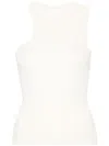 Axel Arigato Asymmetric Ribbed Tank Top In Yellow