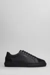Axel Arigato Round Toe Low-top Rubber Sole Sneakers In Black