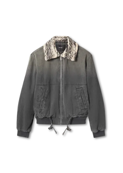 Axel Arigato Axis Denim Jacket In Gray