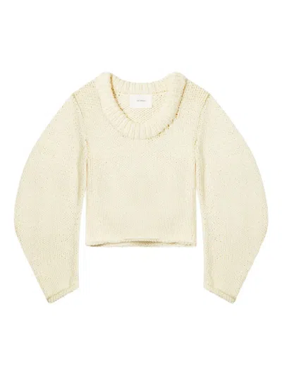 Axel Arigato Balloon-sleeve Round-neck Sweater In Neutral