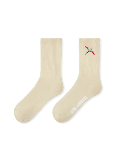 Axel Arigato Bee Bird Tube Socks In Pale Beige