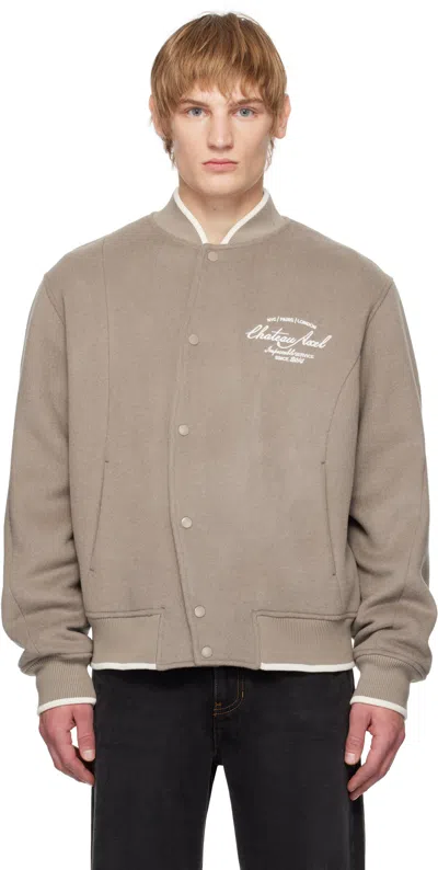Axel Arigato Beige 'chateau Axel' Bomber Jacket In Stone
