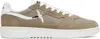 Axel Arigato Suede Dice Lo Bee Bird Low-top Sneakers In Dk Beige/white